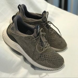 Green Adidas Alpha 3 bounce running shoes for men